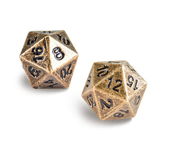 Ultra PRO: Heavy Metal Dice - D20 (2-Dice Set / Antique Bronze)