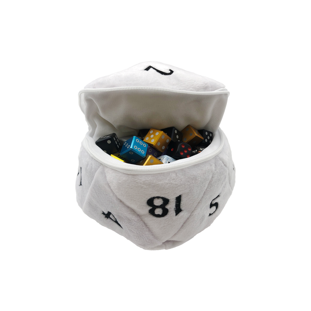 Ultra PRO: Dice Bag - Plush D20 (White)