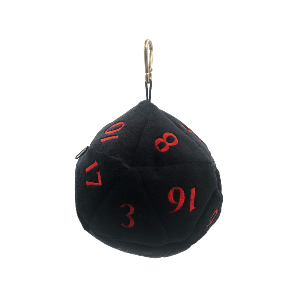 Ultra PRO: Dice Bag - Plush D20 (Dungeons & Dragons / Black & Red)