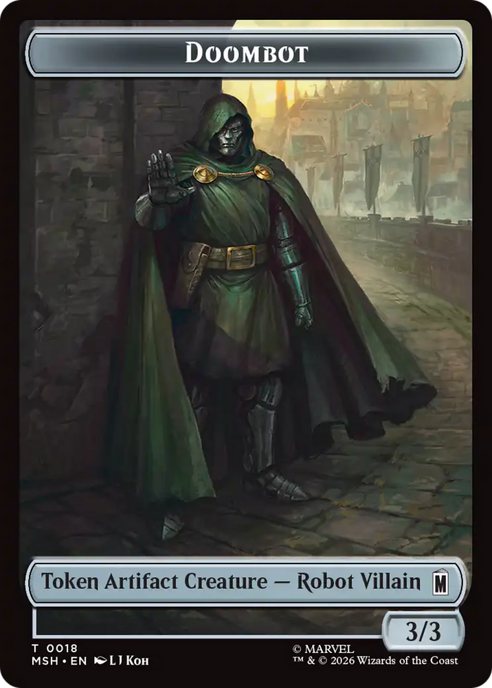 Merfolk // Doombot Double-Sided Token [Marvel Super Heroes Tokens]