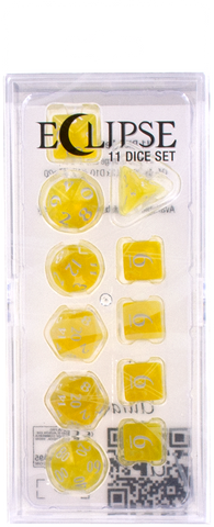 Ultra PRO: 11-Dice Set - Eclipse (Lemon Yellow)