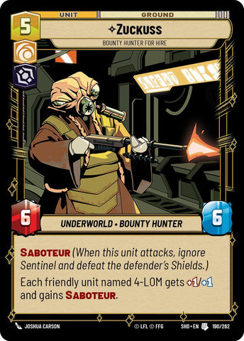 Zuckuss - Bounty Hunter for Hire (190/262) (190/262) [Shadows of the Galaxy]