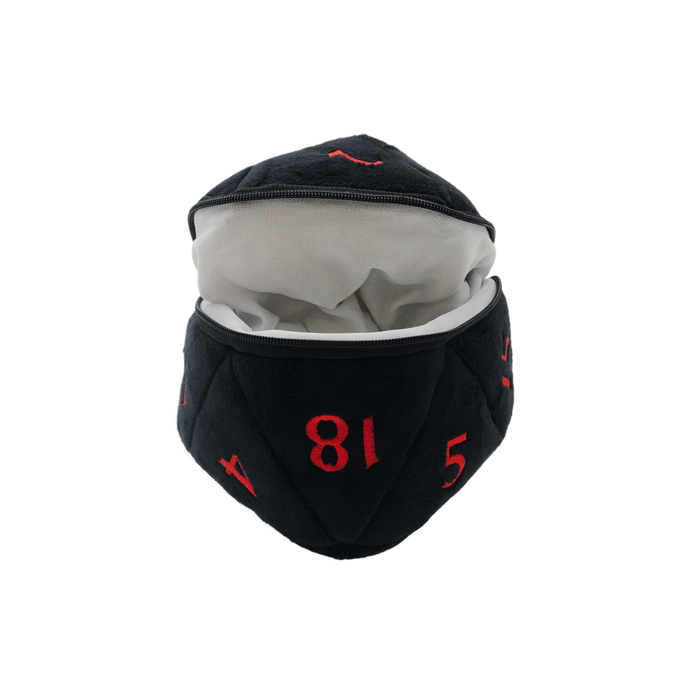 Ultra PRO: Dice Bag - Plush D20 (Dungeons & Dragons / Black & Red)