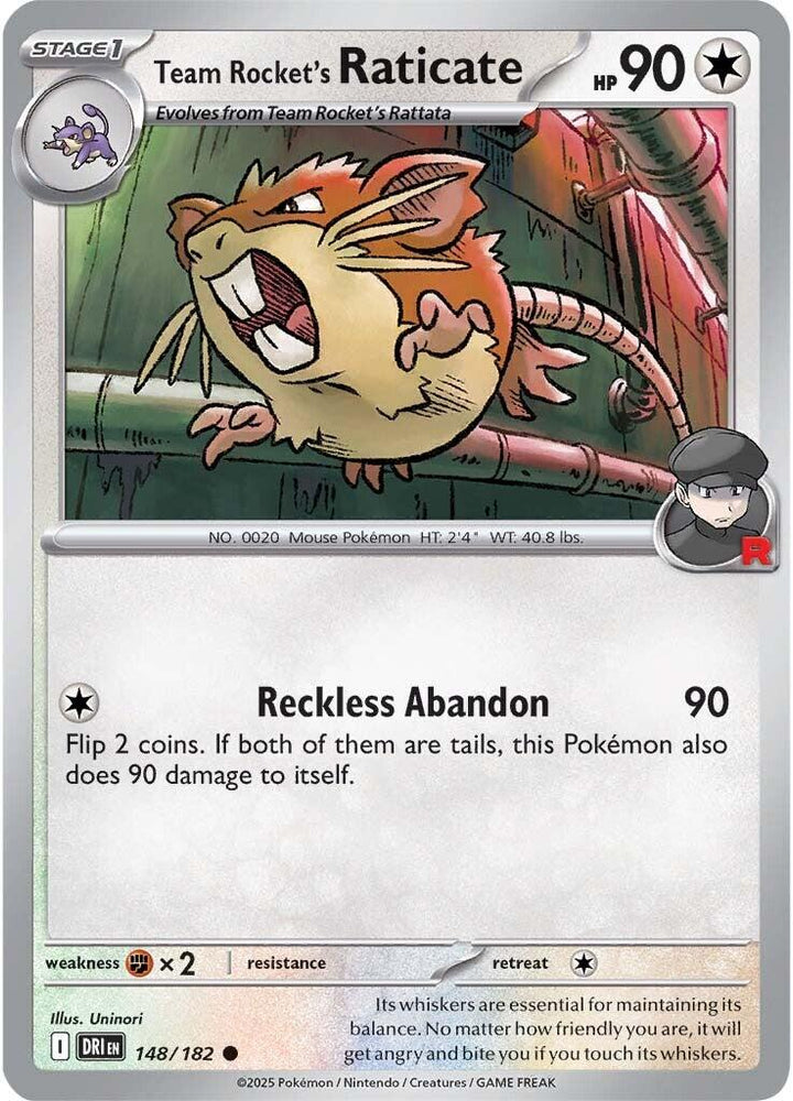 Team Rocket's Raticate (148/182) [Scarlet & Violet: Destined Rivals]