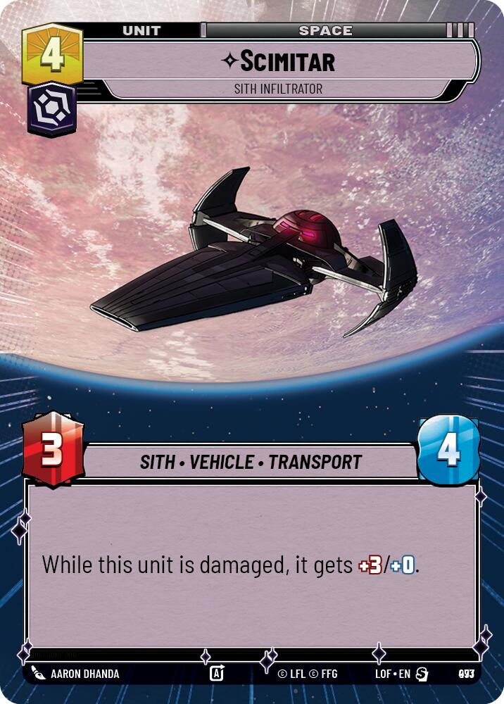 Scimitar - Sith Infiltrator (973) (Hyperspace Foil) (973) [Legends of the Force]