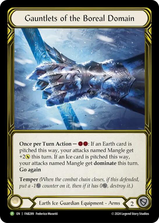 Gauntlets of the Boreal Domain (Golden) [FAB289] (Promo)  Cold Foil