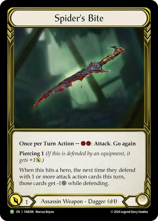 Spider's Bite (Golden) [FAB296] (Promo)  Cold Foil