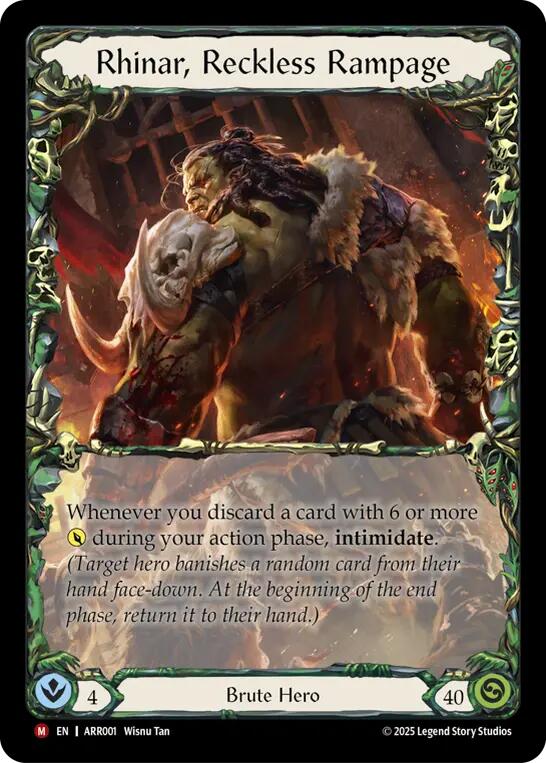 Rhinar, Reckless Rampage [ARR001] (Armory Deck: Rhinar)