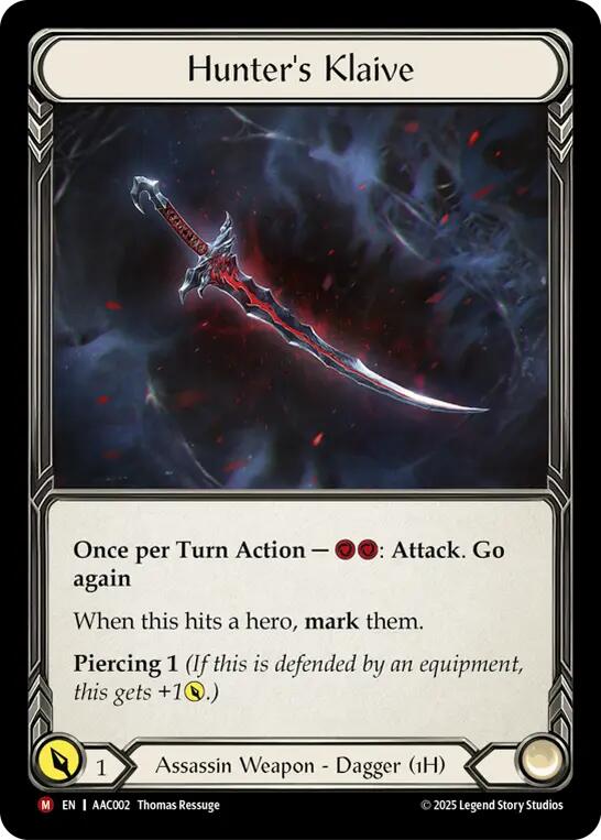 Hunter's Klaive [AAC002] (Armory Deck: Arakni)