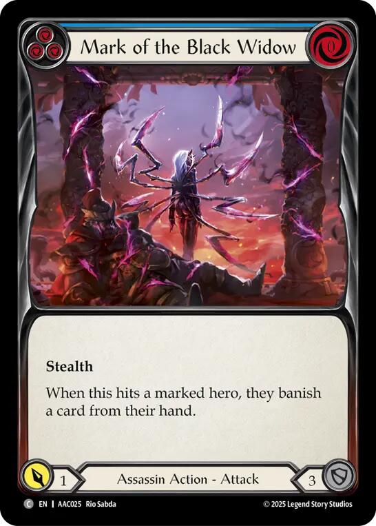Mark of the Black Widow (Blue) [AAC025] (Armory Deck: Arakni)