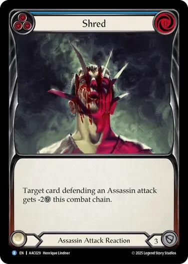 Shred (Blue) [AAC029] (Armory Deck: Arakni)