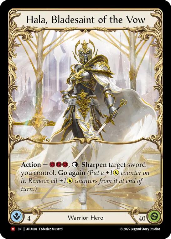 Hala, Bladesaint of the Vow [AHA001] (Armory Deck Origins: Hala)  Rainbow Foil