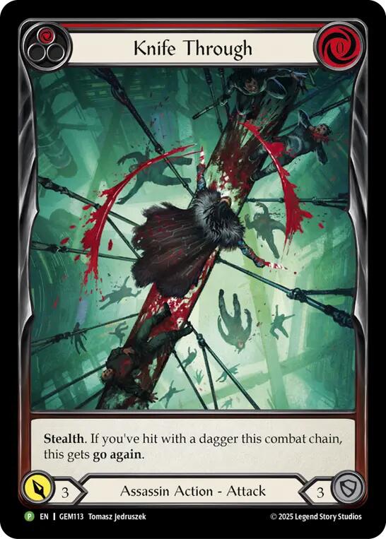 Knife Through (Red) [GEM113] (GEM Pack 4)  Rainbow Foil