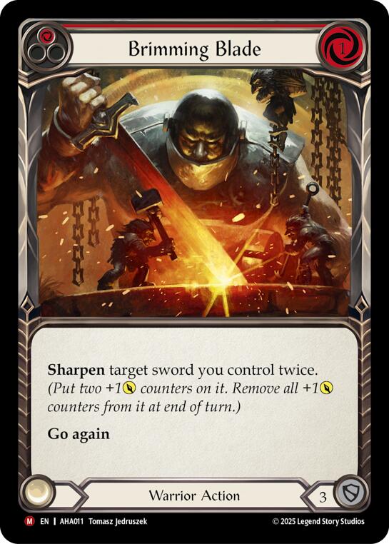Brimming Blade (Red) [AHA011] (Armory Deck Origins: Hala)