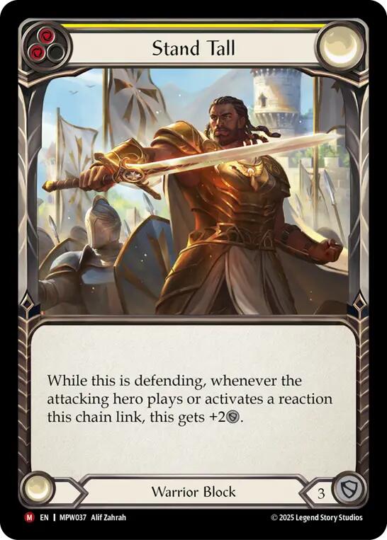 Stand Tall (Yellow) [MPW037] (Mastery Pack Warrior)  Rainbow Foil