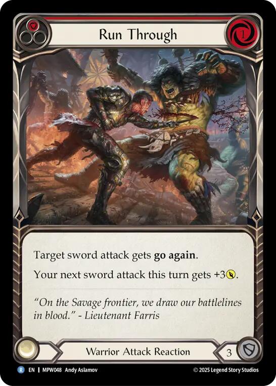 Run Through (Red) [MPW048] (Mastery Pack Warrior)  Rainbow Foil