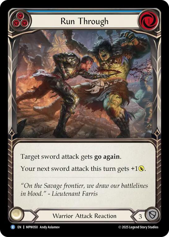 Run Through (Blue) [MPW050] (Mastery Pack Warrior)  Rainbow Foil