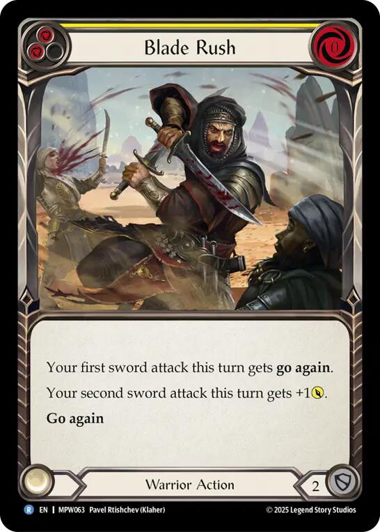 Blade Rush (Yelllow) [MPW063] (Mastery Pack Warrior)  Rainbow Foil