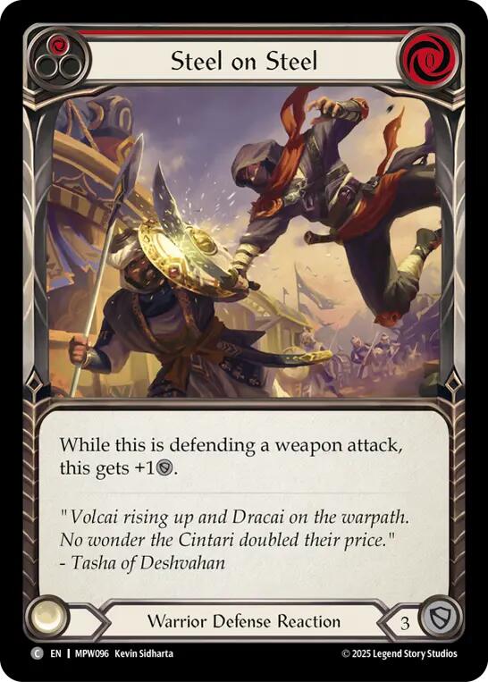 Steel on Steel (Red) [MPW096] (Mastery Pack Warrior)  Rainbow Foil