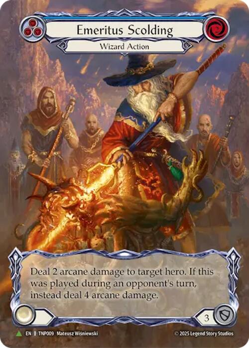 Emeritus Scolding (Blue) (Marvel) [TNP009] (Promo)  Rainbow Foil