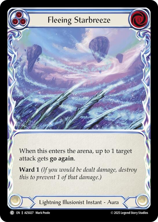 Fleeing Starbreeze (Blue) [AZS027] (Armory Deck: Zyggy)