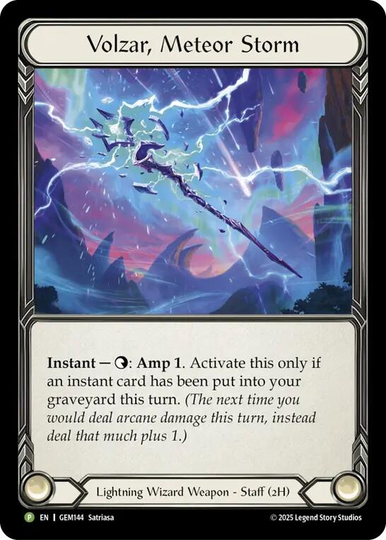 Volzar, Meteor Storm [GEM144-CF] (Gem Pack 5)  Cold Foil