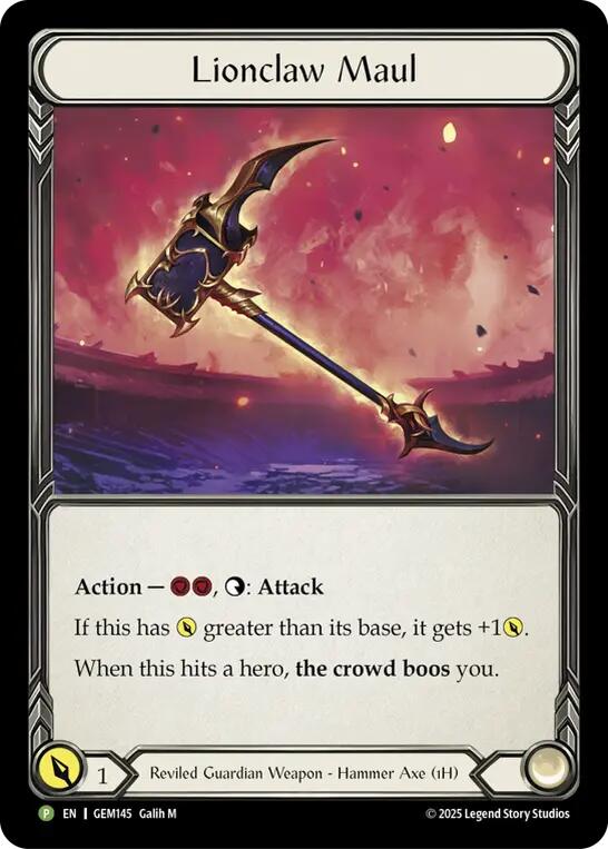 Lionclaw Maul [GEM145-CF] (Gem Pack 5)  Cold Foil