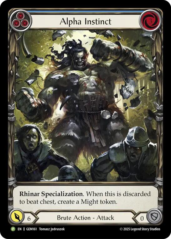 Alpha Instinct (Blue) [GEM161-RF] (Gem Pack 5)  Rainbow Foil