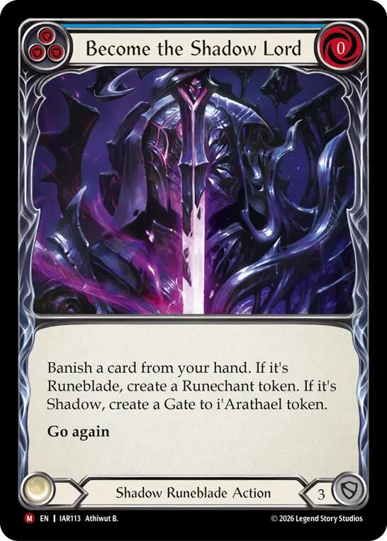 Become the Shadow Lord (Blue) [IAR113] (Usurp the Shadow Throne)