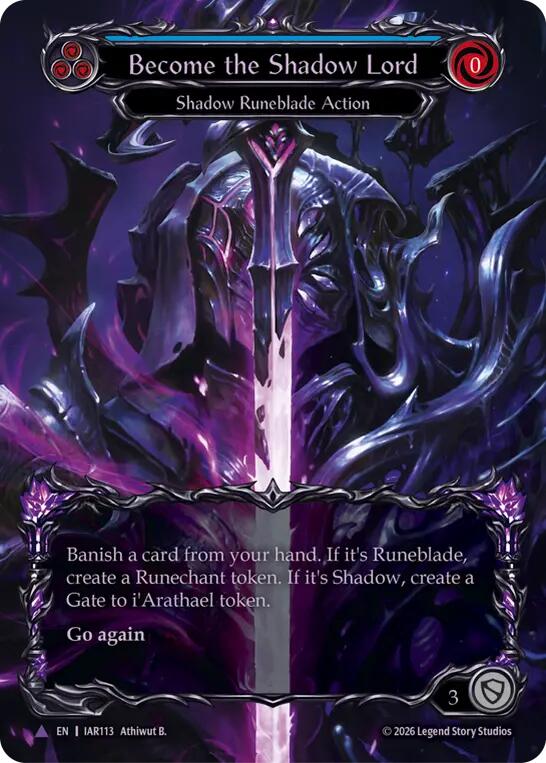 Become the Shadow Lord (Blue) (Marvel) [IAR113] (Usurp the Shadow Throne)  Cold Foil