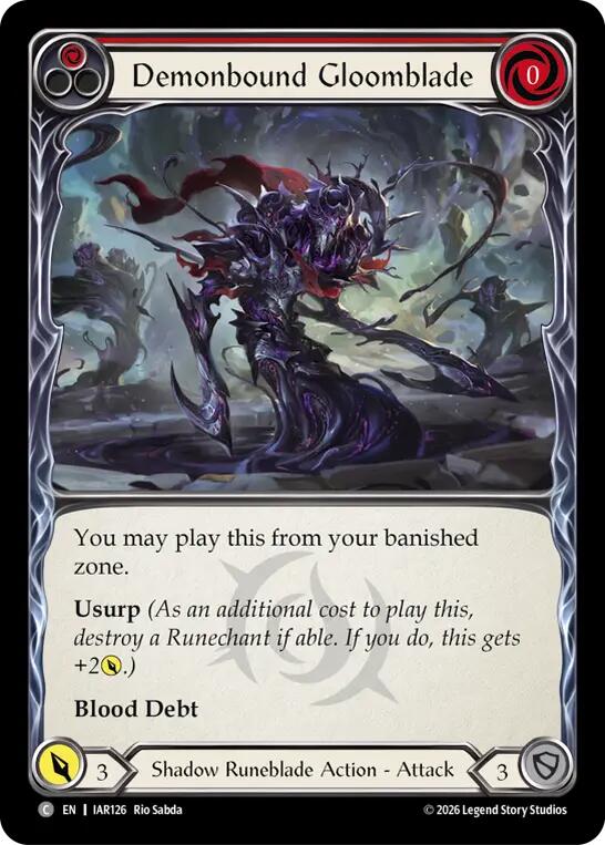 Demonbound Gloomblade (Red) [IAR126] (Usurp the Shadow Throne)