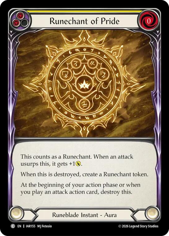Runechant of Pride (Yellow) [IAR155] (Usurp the Shadow Throne)