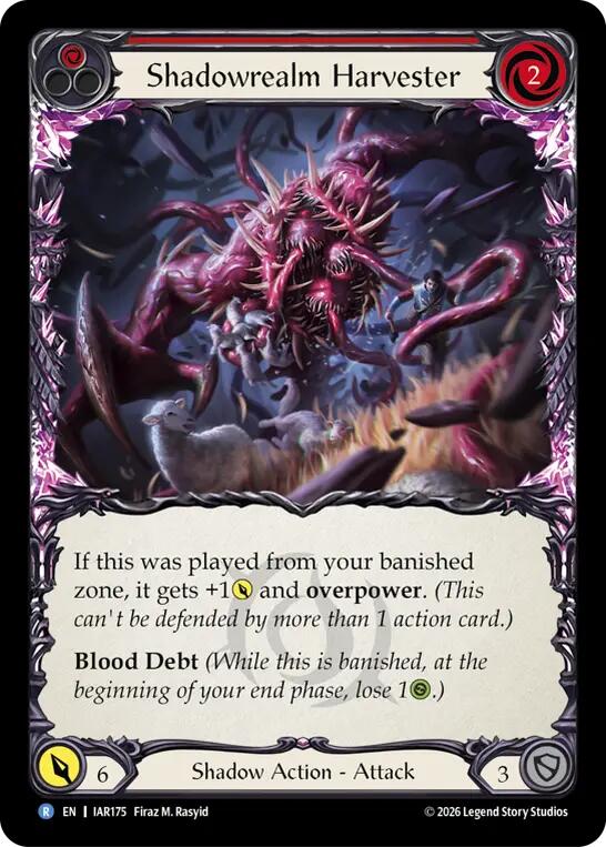 Shadowrealm Harvester (Red) [IAR175] (Usurp the Shadow Throne)  Rainbow Foil