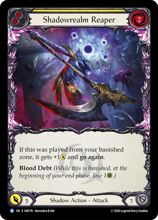 Shadowrealm Reaper (Yellow) [IAR176] (Usurp the Shadow Throne)  Rainbow Foil