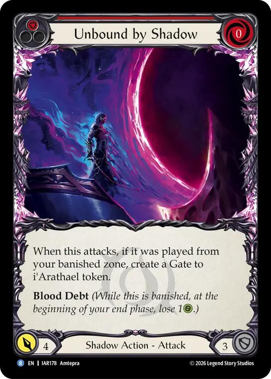 Unbound by Shadow (Red) [IAR178] (Usurp the Shadow Throne)  Rainbow Foil