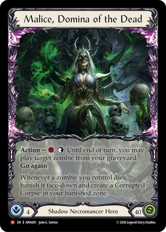 Malice, Domina of the Dead [AMA001] (Armory Deck: Malice)  Rainbow Foil
