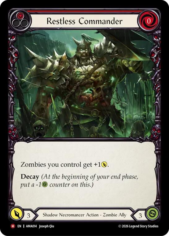 Restless Commander (Red) [AMA014] (Armory Deck: Malice)