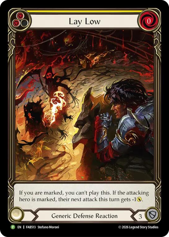 Lay Low (Yellow) [FAB513] (Promo)  Rainbow Foil