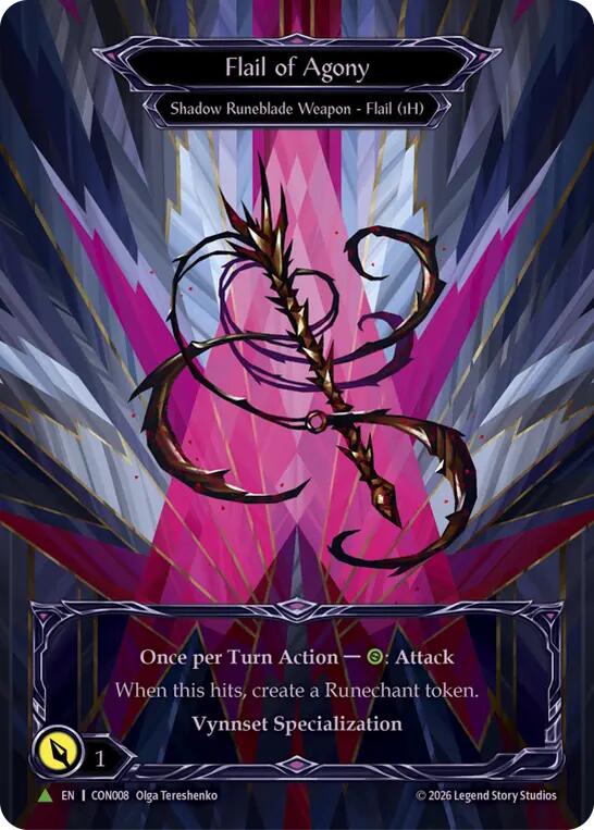 Flail of Agony (Marvel) [CON008] (Promo)  Rainbow Foil