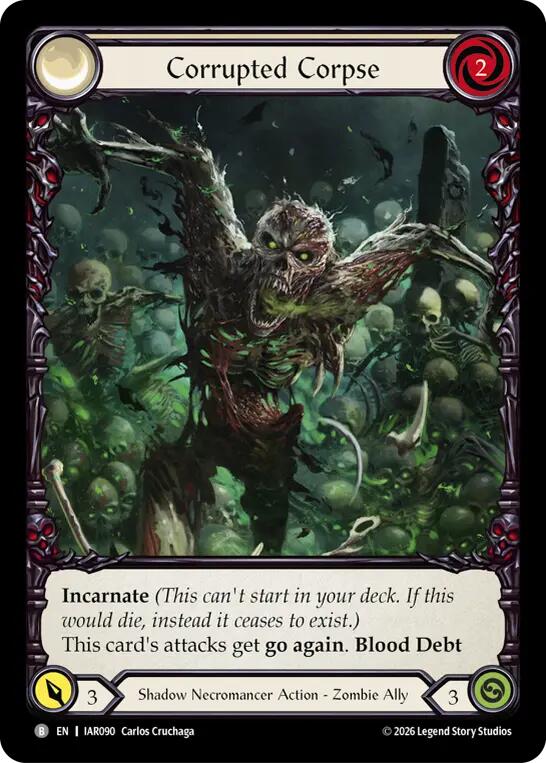 Corrupted Corpse [IAR090] (Usurp the Shadow Throne Pre-Release Cards)  Rainbow Foil