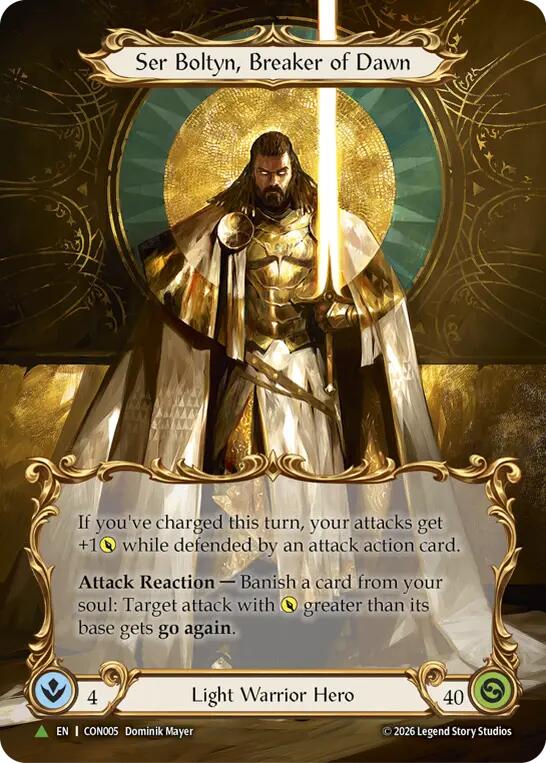 Ser Boltyn, Breaker of Dawn (Marvel) [CON005] (Promo)  Cold Foil