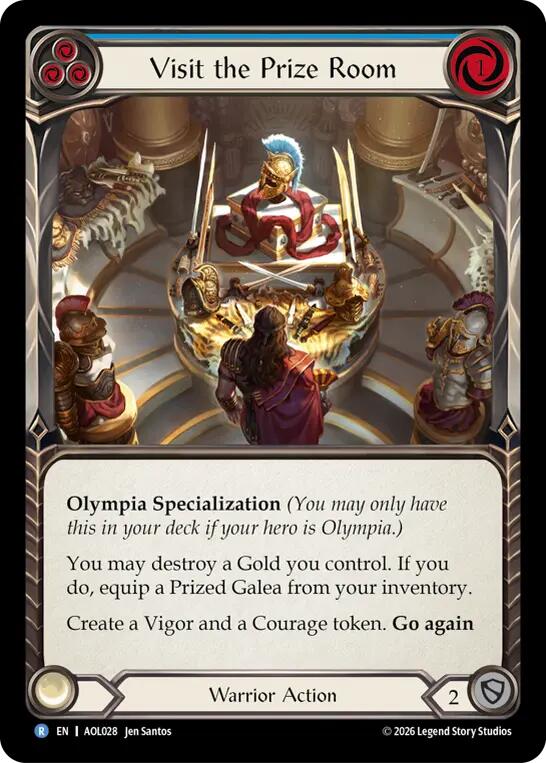 Visit the Prize Room [AOL028] (Armory Deck: Olympia, Prized Fighter)