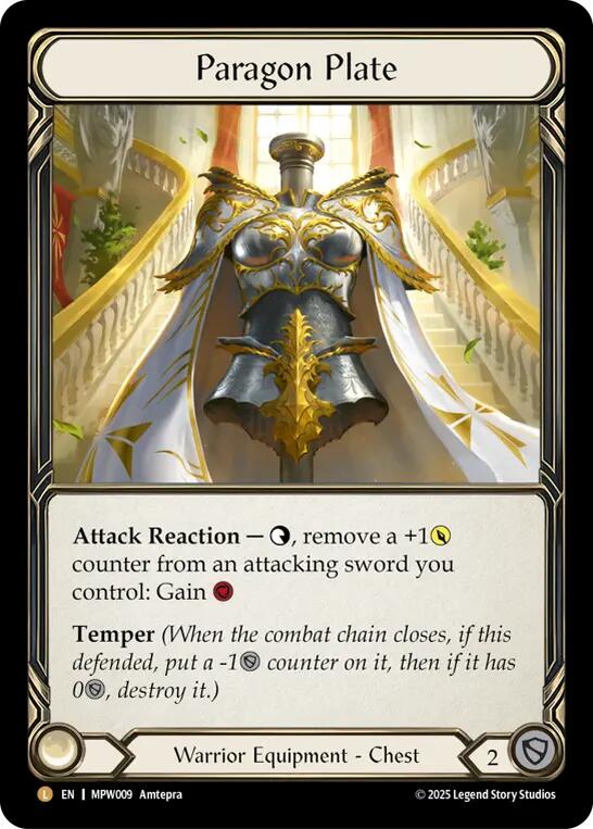 Paragon Plate [MPW009] (Mastery Pack Warrior)  Cold Foil