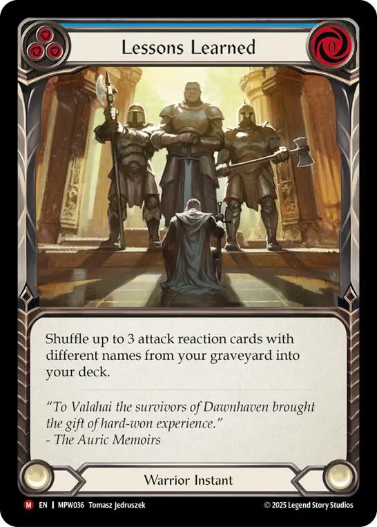Lessons Learned (Blue) [MPW036] (Mastery Pack Warrior)