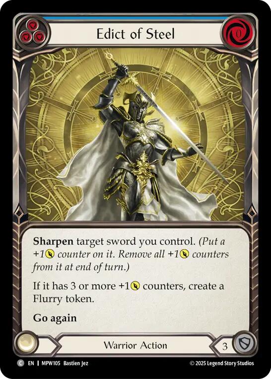 Edict of Steel (Blue) [MPW105] (Mastery Pack Warrior)
