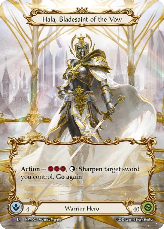 Hala, Bladesaint of the Vow (Marvel) [MPW003] (Mastery Pack Warrior)  Cold Foil