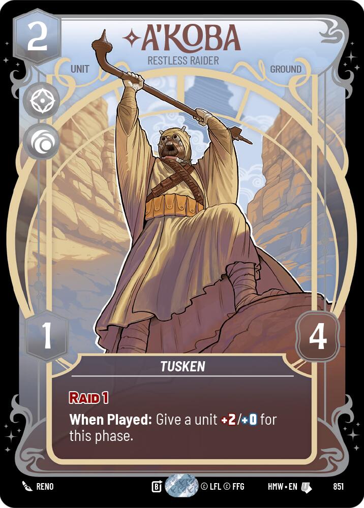 A'Koba - Restless Raider (851) (Prestige Foil) (851) [Homeworlds]