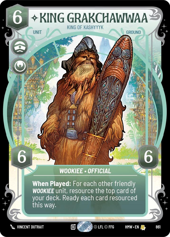 King Grakchawwaa - King of Kashyyyk (861) (Prestige Foil) (861) [Homeworlds]