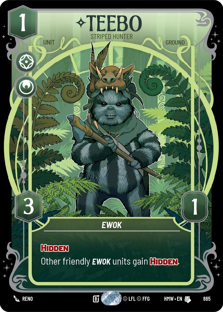 Teebo - Striped Hunter (865) (Prestige Foil) (865) [Homeworlds]