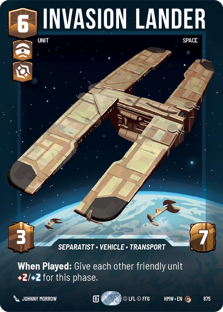 Invasion Lander (875) (Prestige Foil) (875) [Homeworlds]